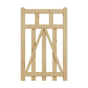 Outdoor Wooden Garden Gate Fence with Door Latch 76cm W x 120cm H