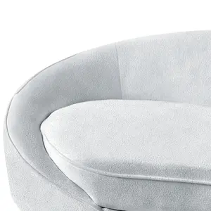 Beliani Glam Boucle Sofa White SAVAR