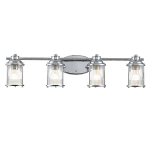 Luminosa Kichler Ashland Bay Wall Lamp Polished Chrome, IP44