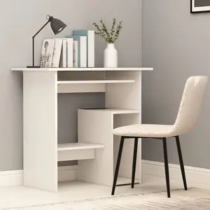 Berkfield Desk White 80x45x74 cm Engineered Wood