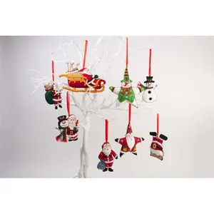 Santa with His Sack Christmas Tree Hanging Figurine Ornament