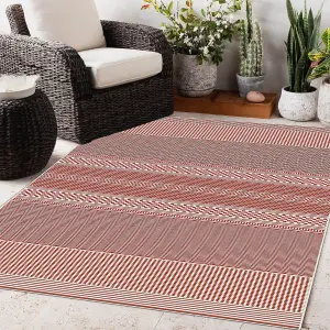 Duo Weave Collection Outdoor Rugs in Fine Line Design