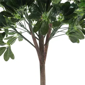 122cm Artificial Schefflera Arboricola Tree in Black Pot for Decoration Living Room