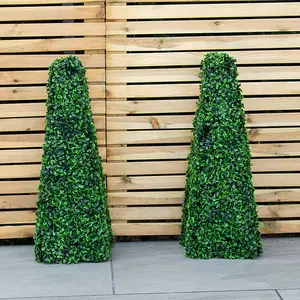 Woodside Topiary Obelisk Leaf Effect 2 PACK