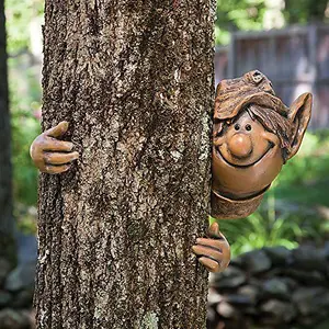 Garden Elf Gnome Tree Peeker Ornament