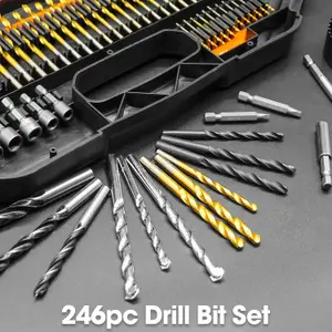 Terratek Drill Bit Multi Tool Set 246pc Multi-Purpose Screwdriver Bits & Carry Case