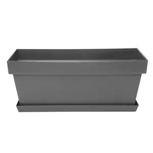 Verve Nurgul Dark grey Trough Saucer (Dia)60cm