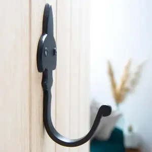 Hammer & Tongs - Fleur De Lis Coat Hook - W50mm x H120mm - Black