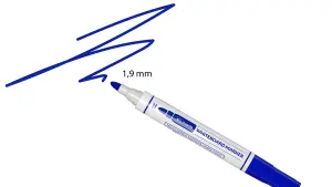 ALLboards Blue dry-erase markers for whiteboards and glass boards - set of 10