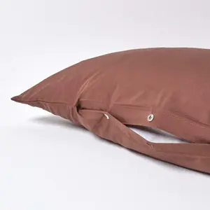 Homescapes Brown Egyptian Cotton V Shaped Pillowcase 200 TC