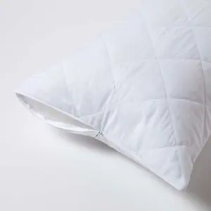 Homescapes King Size Quilted Pillow Protector, Pack of 2