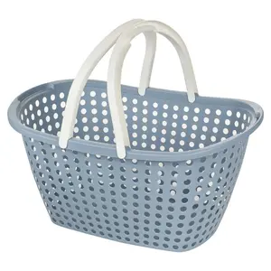 Laundry Basket with Handles - Blue