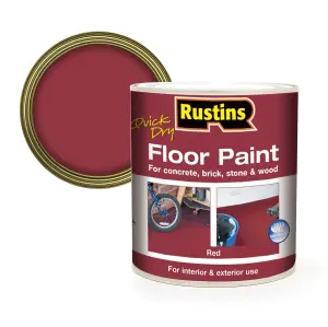 Rustins Quick Drying Floor Paint - Red 1ltr