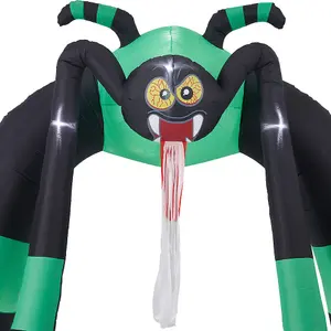 10ft Halloween Inflatables Outdoor Decorations, Angry Spider Archway Inflatable with Build-In LED for Yard Party Holiday