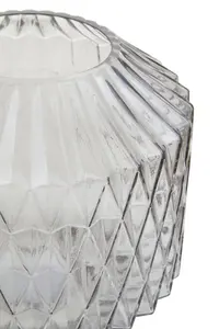 Interiors by Premier Brice Large Grey Glass Vase