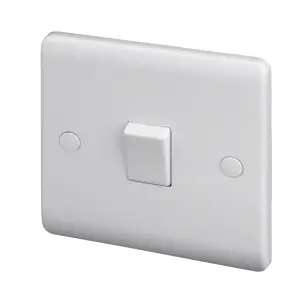 LAP White 10A 2 way 1 gang Raised slim Light Switch