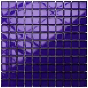 Glass mosaic on mesh for bathroom or kitchen 300mm x 300mm - Pansy