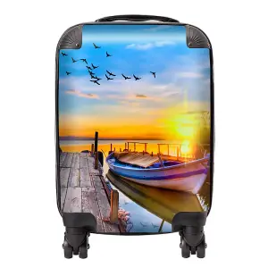 Sunset Of Colours At The Lake Suitcase - Small