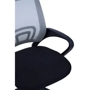 Maison by Premier Grey Home Office Chair with Black Arms