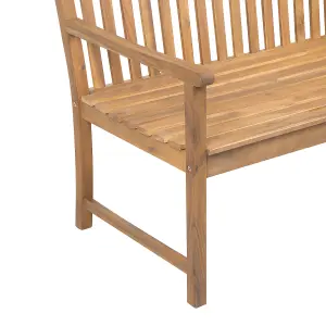 Garden Bench VIVARA Certified Acacia Wood Light Wood