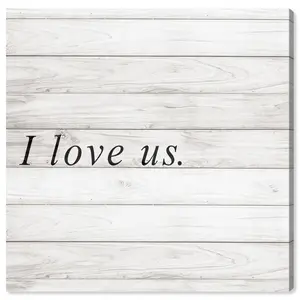 I Love Us Square - Wrapped Canvas Print 61cm H x 61cm W x 4cm D