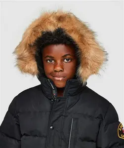 Zavetti Canada Junior Oshawa 3.0 Puffer Parka Jacket Jet Black - Size L/B