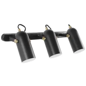 3 Light Spotlight Metal Bar Black TYRIA