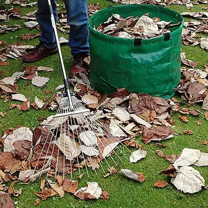 Darlac Expanding Telescopic Metal Garden Leaf Rake Cuttings Lawn Adjustable