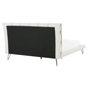 Faux Leather EU King Size Bed White BETIN