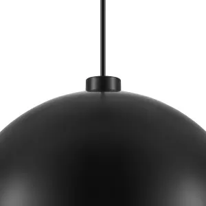 GoodHome Songor Black Gold effect Dome Light shade (D)38cm