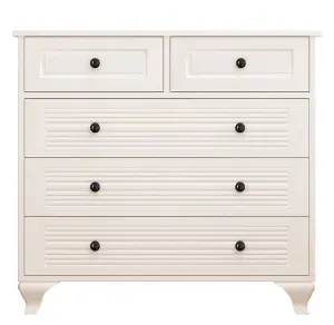 ELISE 3+2 White Chest Of Drawers