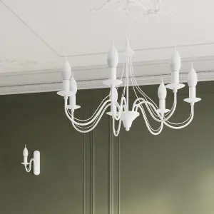 Minerwa Steel White 5 Light Classic Chandelier