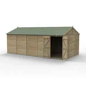 4LIFE Reverse Apex Shed 20x10 - Double Door - No Windows