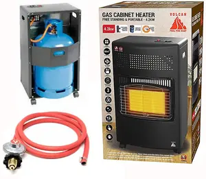 4.2KW Portable Indoor Gas Heater Home Heating with Regulator Hose