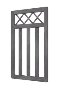 Outdoor Wooden Pedestrian Gate with Rustic Cross Top Design Overall 76cm W x 120cm H