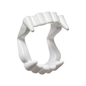 6 Pk Halloween White Fangs - Vampire Fake Teeth Costume Accessories